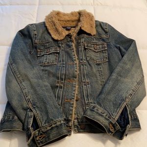 Gap Jean Jacket Sherpa Lined
